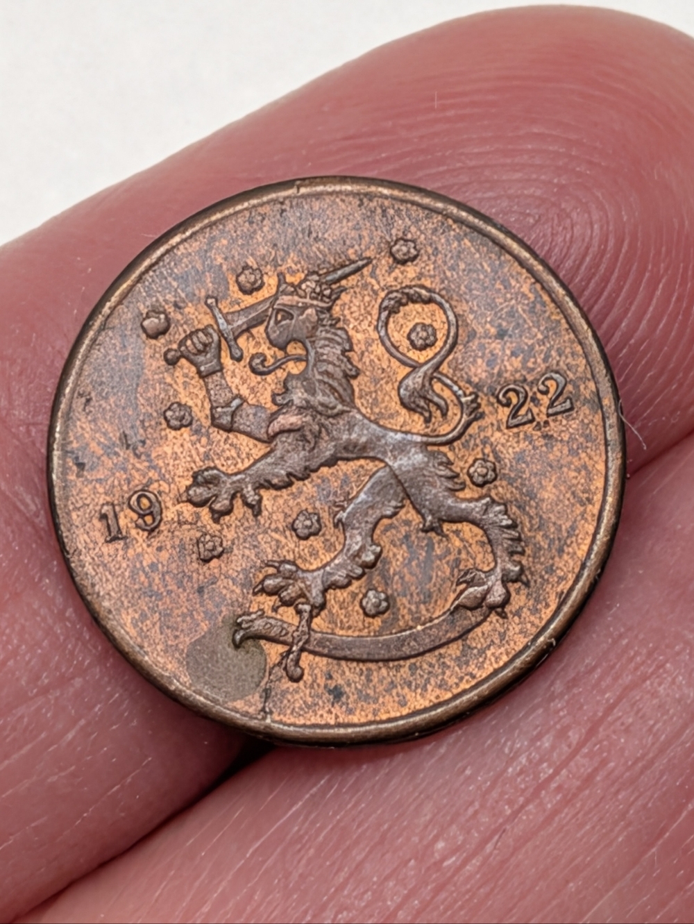💙4/20 Finnish Coin 1 Penni 1922